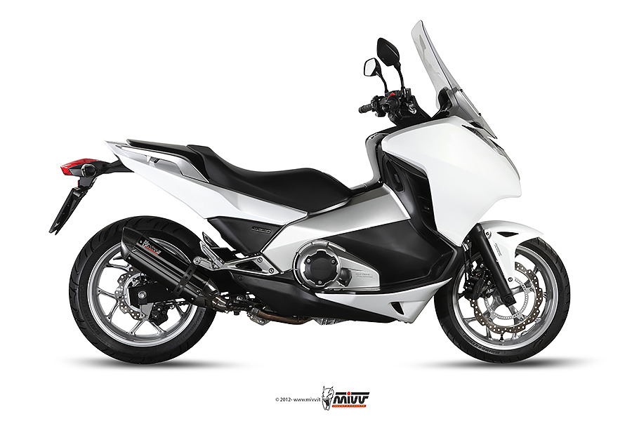 [H.046.L9] Mivv Slip-On Suono black con tapa carbono Honda Integra  700/750 / NC 700/750 S / X