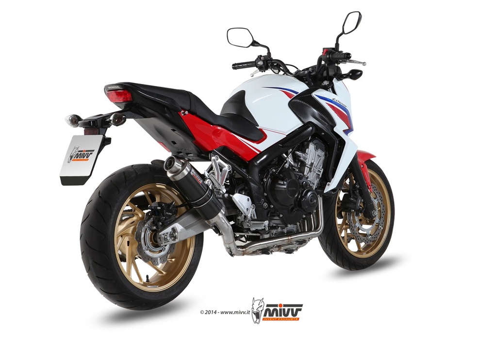 [H.055.L2S] Mivv Full system 4x2x1 GP carbon Honda CB 650 F 2014-18