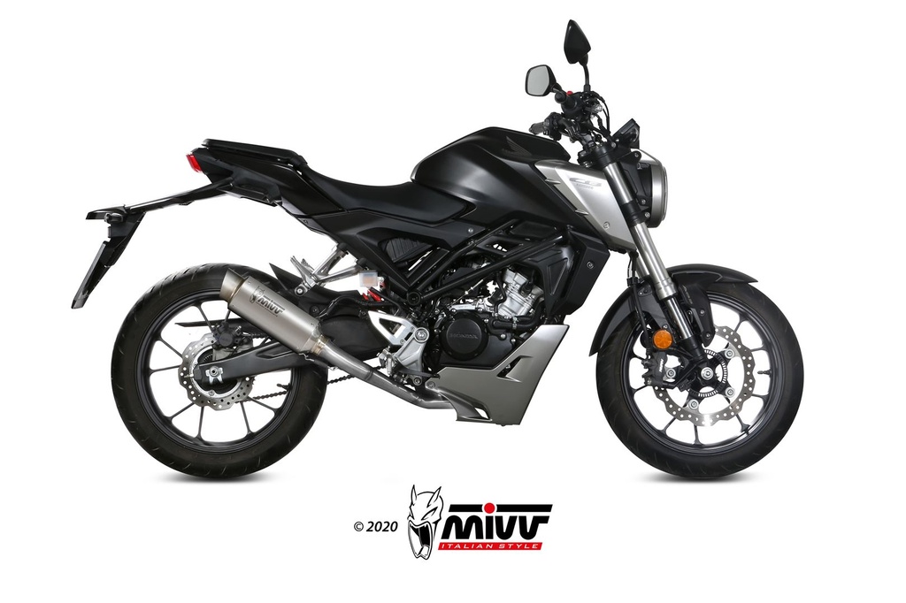 [H.074.L6P] Mivv Full system 1x1 GP Pro titan Honda CB 125 R 2018-20