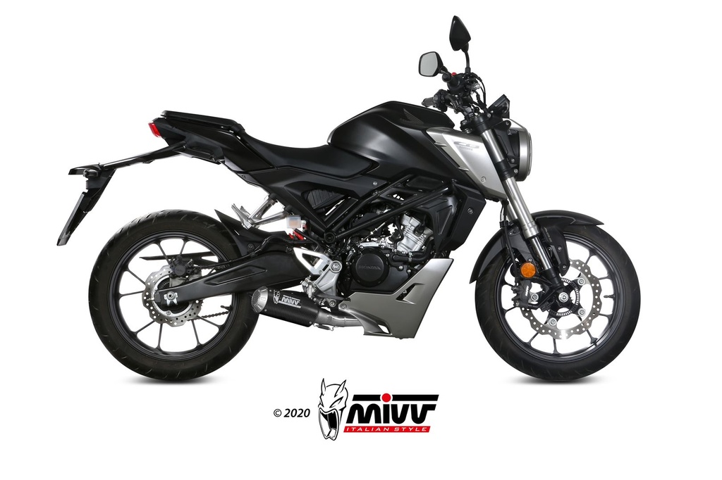 [H.076.SM3C] Mivv Full system 1x1 MK3 carbono Honda CB 125 R 2018-20