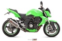 Mivv 2 Slip-On Oval titan con tapa carbono Kawasaki Z1000 2007-09