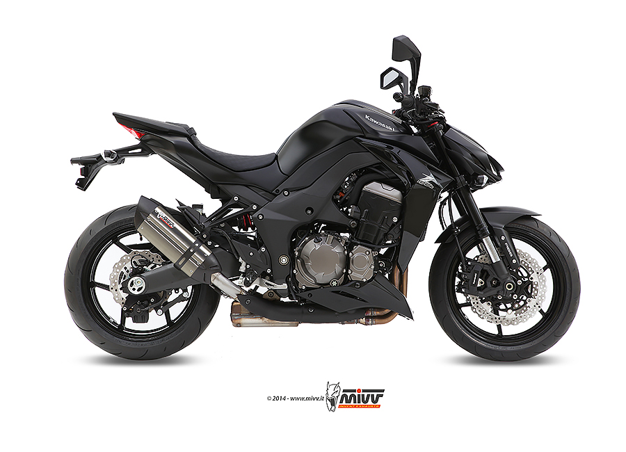 [K.039.L7] Mivv 2 Slip-On Suono St. Steel con tapa carbono Kawasaki Z1000 / Z1000 R Edition 2014-20