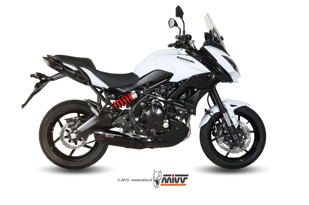 [K.041.L9] Mivv Full system 2x1 Suono black con tapa carbono Kawasaki Versys 650 2015-22