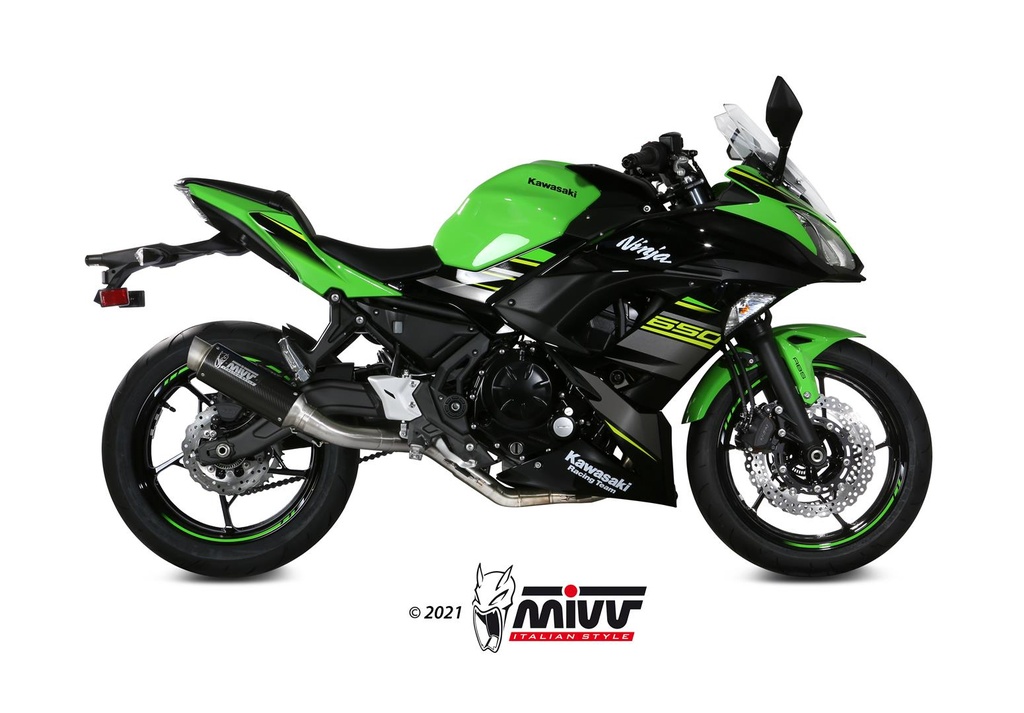 [K.044.L2P] Mivv Full system 2x1 GP Pro carbono Kawasaki Ninja 650 2017-23 / Z650 2017-23