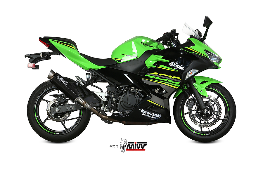 [K.047.L2P] Mivv Slip-On GP Pro carbono Kawasaki Ninja 400 2018-20 / Z400 2019-20