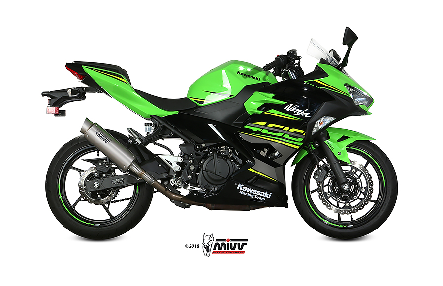 [K.047.L6P] Mivv Slip-On GP Pro titan Kawasaki Ninja 400 2018-20 / Z400 2019-20