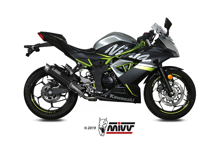 [K.048.L2P] Mivv Slip-On GP Pro carbono Kawasaki Ninja 125 / Z125 2019-24