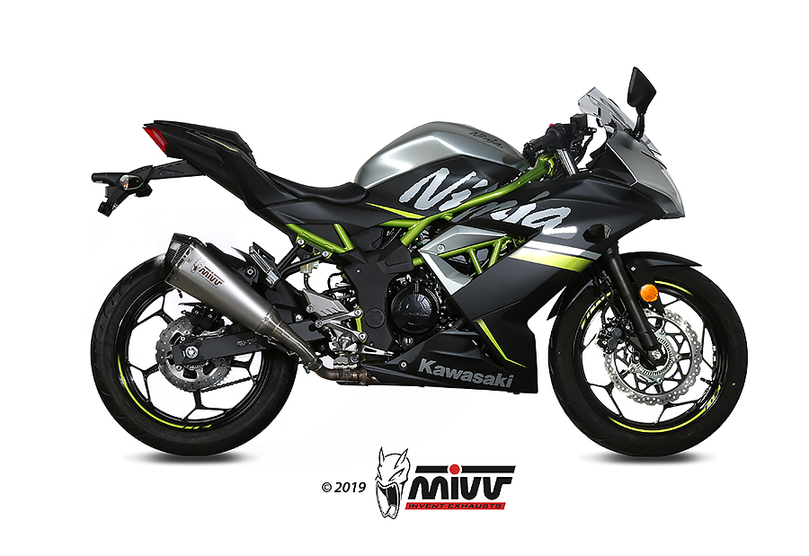 [K.048.LDRX] Mivv Slip-On Delta Race St. Steel Kawasaki Ninja 125 / Z125 2019-24