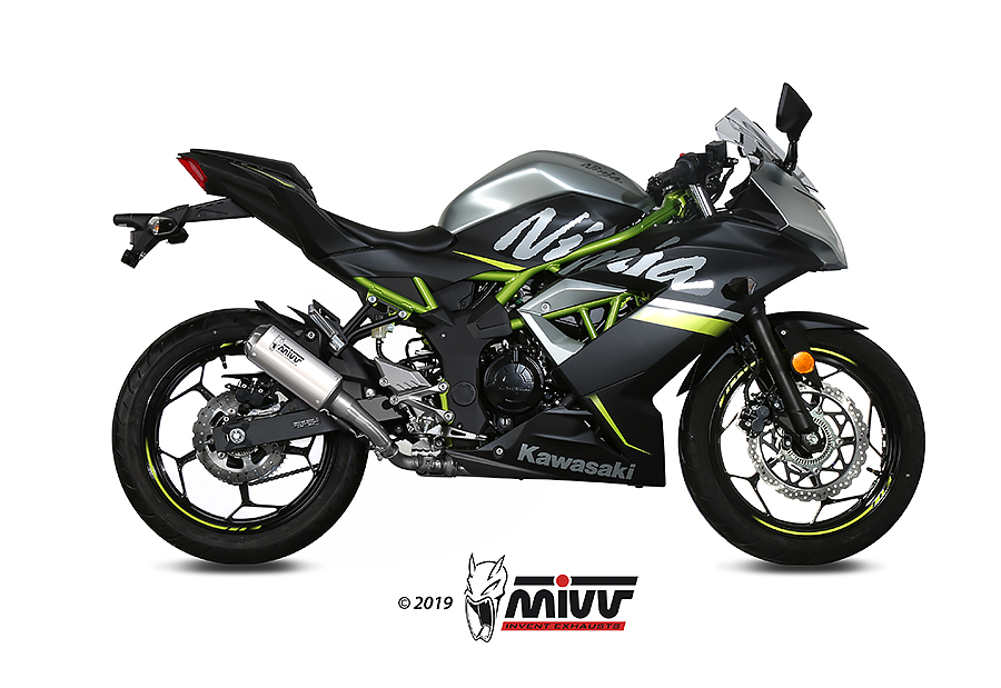 [K.048.SM3X] Mivv Slip-On Mk3 St. Steel Kawasaki Ninja 125 / Z125 2019-24