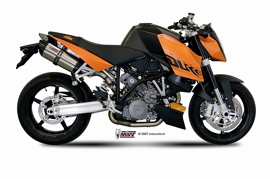 [KT.002.L7] Mivv 2 Slip-On Suono St. Steel con tapa carbono KTM 990 Superduke 2005-11