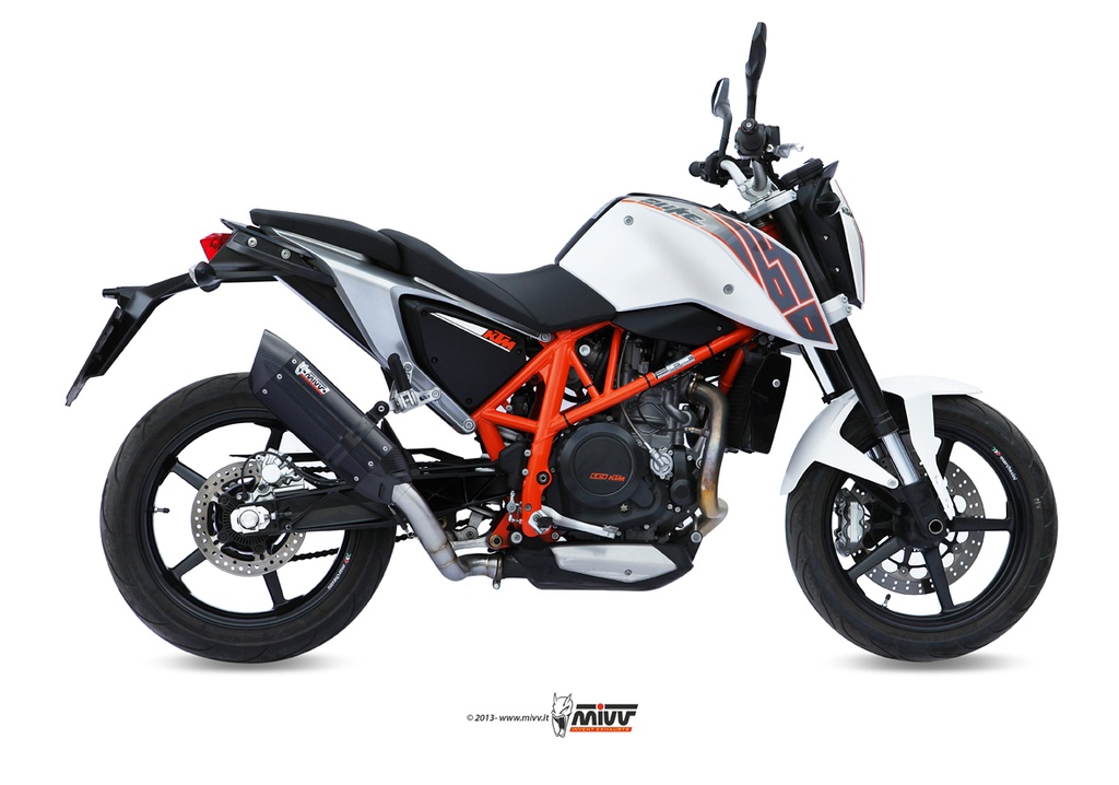 [KT.010.L9] Mivv Slip-On Suono black con tapa carbono KTM 690 Duke 2012-18