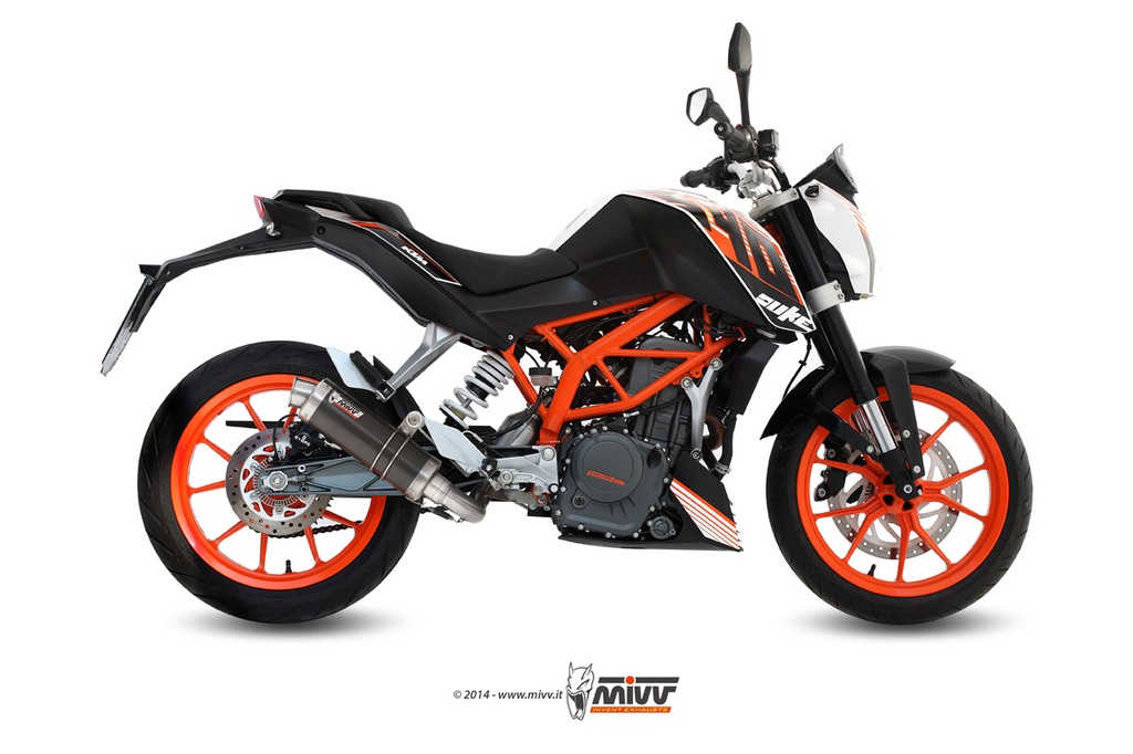 [KT.012.L2S] Mivv Full system 1x1 GP carbon KTM 390 Duke 2013-16