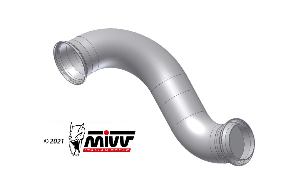 [KT.020.C1] Mivv Tubo no kat (compatible con Silencioso Mivv y Original) KTM 790 Duke 2018-20 / 890 Duke 2020-23