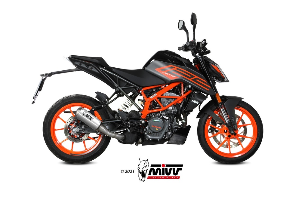 [KT.025.SM3X] Mivv Slip-On Mk3 St. Steel KTM 125 Duke 2021-23