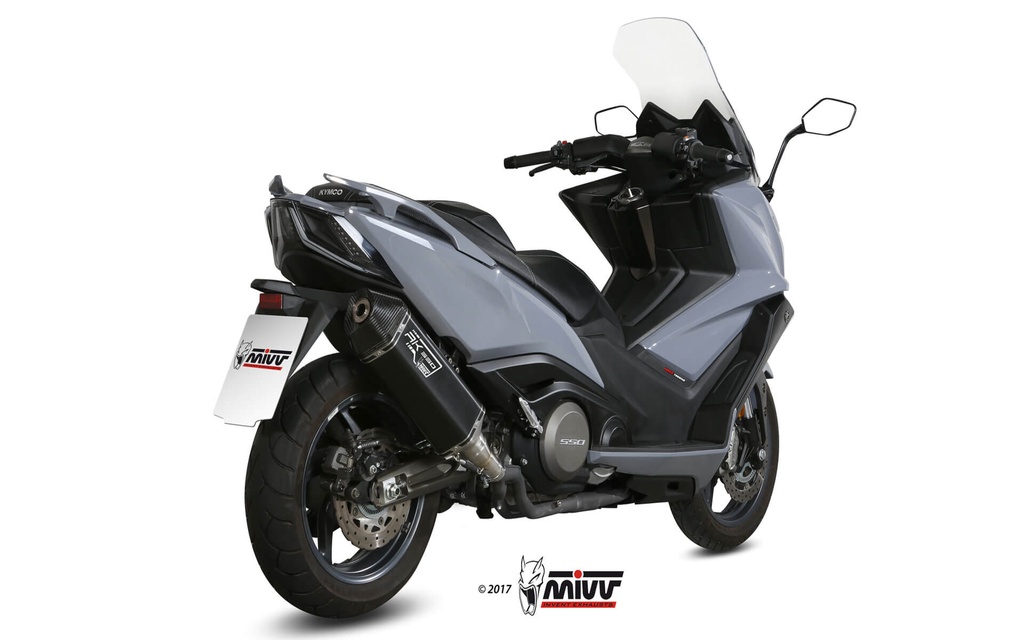 [O.008.LRB] Mivv Slip-On Speed edge black Kymco AK550 2017-20