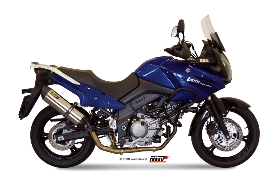 [S.019.L7] Mivv Full system 2x1 Suono St. Steel con tapa carbono Suzuki DL V-Strom 650 2004-06