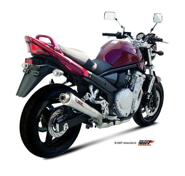 [S.030.LC3] Mivv Slip-On X-Cone St. Steel Suzuki GSF 650 Bandit 2007-15 / GSX 650 F 2008-15