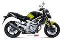 Mivv Slip-On Oval carbono con tapa carbono Suzuki Gladius 2009-15