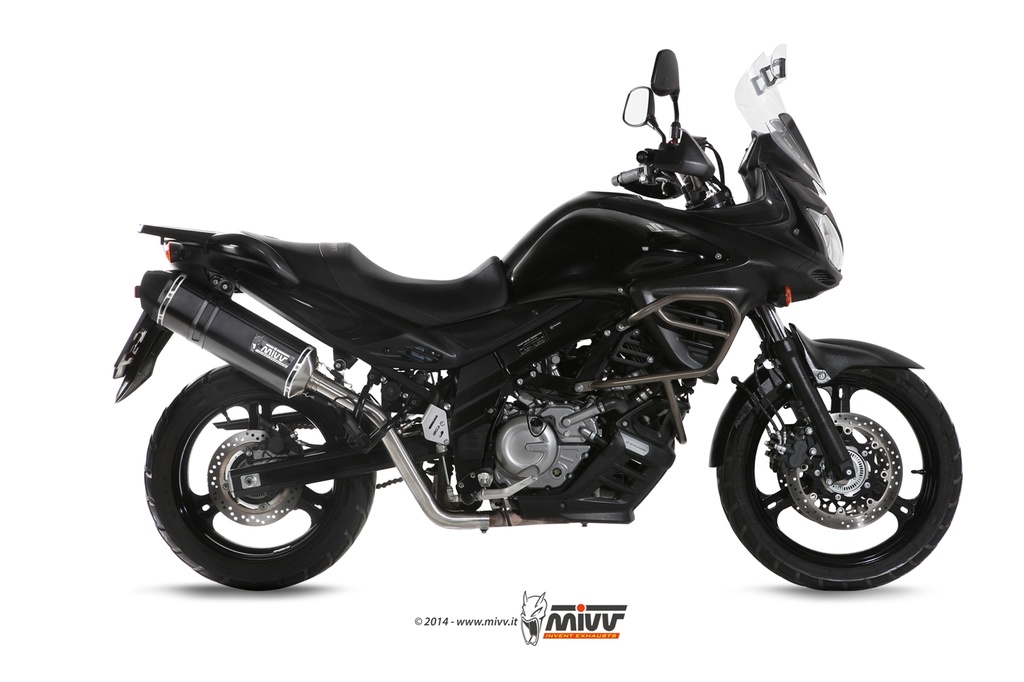 [S.038.LRB] Mivv Full system 2x1 Speed edge black Suzuki DL V-Strom 650 2012-16