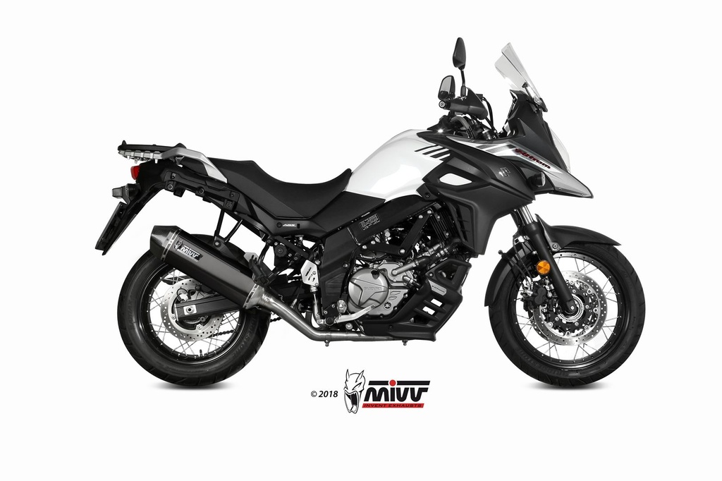 [S.049.LRB] Mivv Full system 2x1 Speed edge black Suzuki DL V-Strom 650 / XT 2017-24