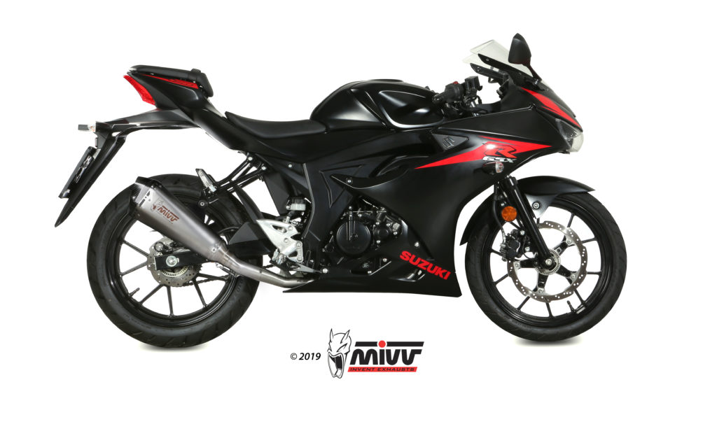 [S.055.LDRX] Mivv Full system 1x1 Delta Race St. Steel Suzuki GSX-R 125 / GSX-S 125 2017-20