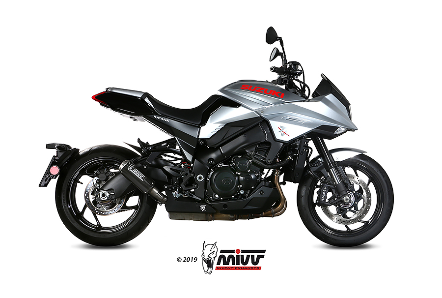 [S.056.LM3C] Mivv Slip-On Mk3 carbono Suzuki GSX-S 1000 Katana 2019-24