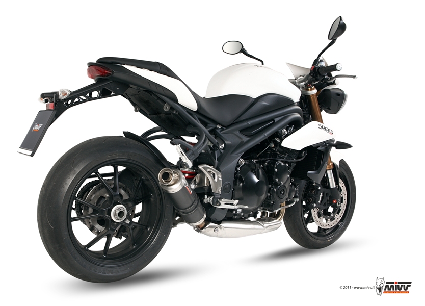 [T.012.L2S] Mivv Slip-On GP carbon Triumph Speed Triple 2011-15