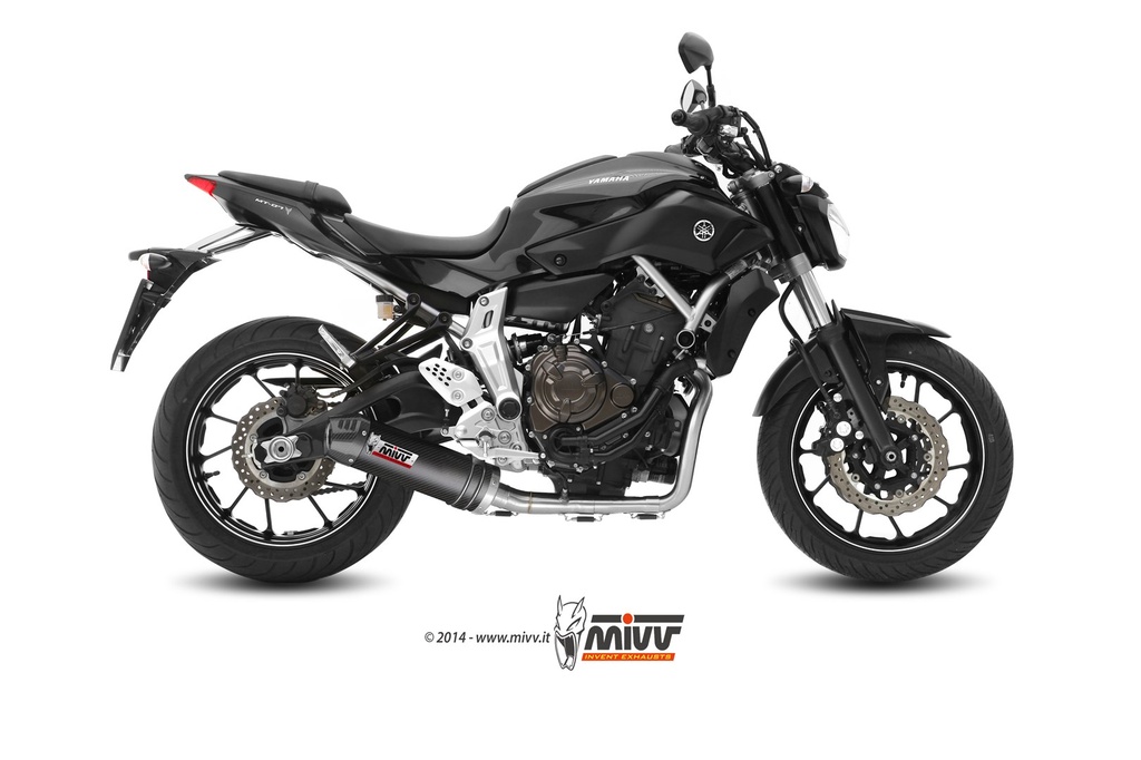 [Y.044.L3C] Mivv Full system 2x1 Oval carbono con tapa carbono Yamaha MT-07 / FZ-07 2014-24
