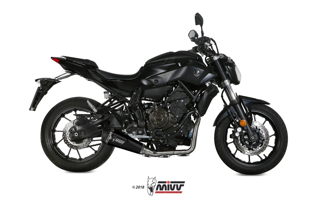 [Y.044.LDRB] Mivv Full system 2x1 Delta Race black Yamaha MT-07 / FZ-07 2014-20