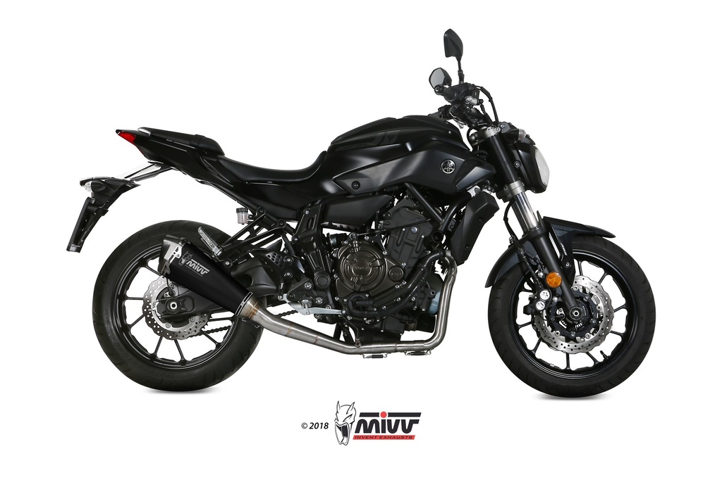 [Y.045.LDRB] Mivv Full system 2x1 Delta Race black Yamaha MT-07 / FZ-07 2014-24