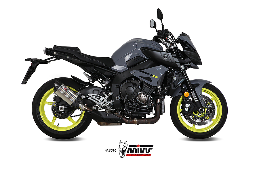 [Y.057.L7] Mivv Slip-On Suono St. Steel con tapa carbono Yamaha MT-10 / FZ-10 2016-22