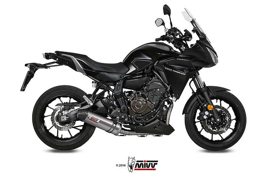 [Y.058.L4C] Mivv Full system 2x1 Oval titan con tapa carbono Yamaha Tracer 700 / GT / Tracer 7 2016-24