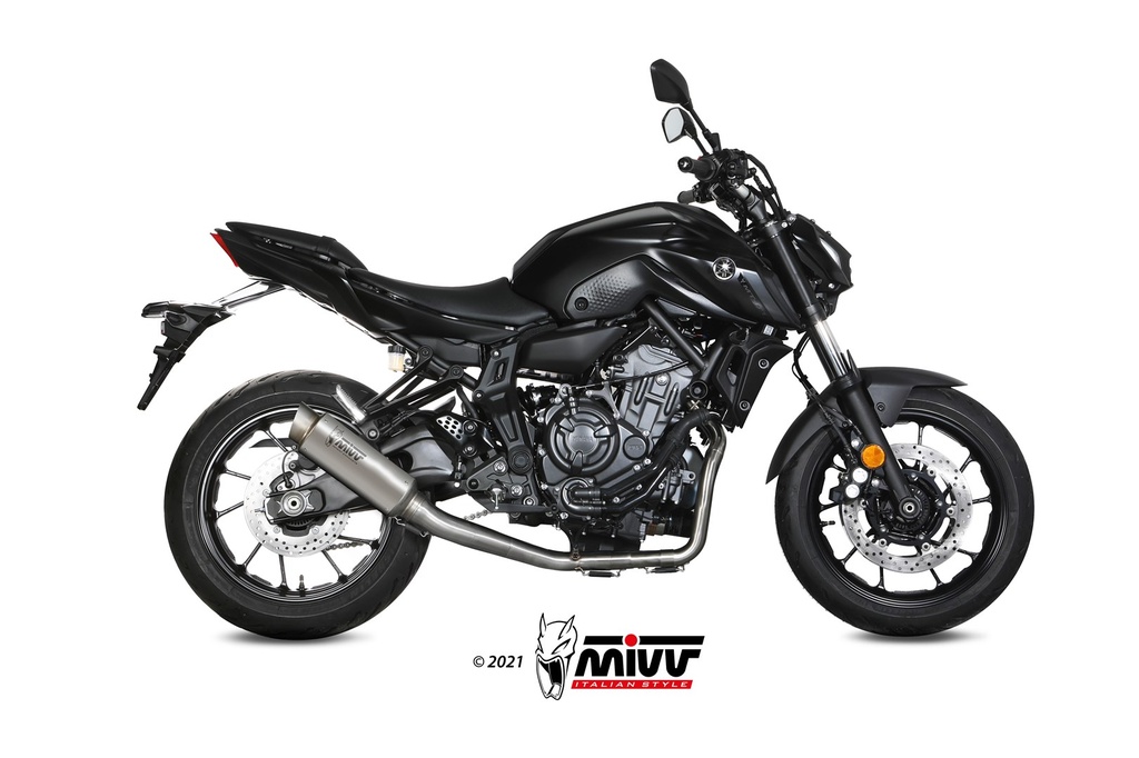 [Y.065.L6P] Mivv Full system 2x1 GP Pro titan Yamaha MT-07 / FZ-07 2021-24