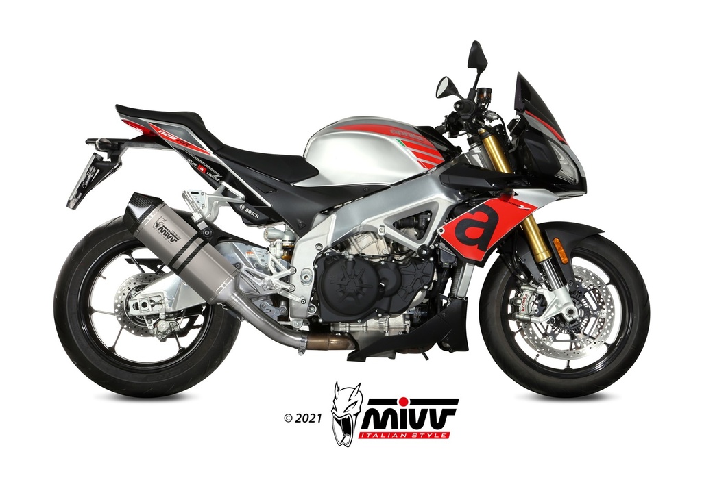 [A.012.LRT] Mivv Slip-On Speed edge titan Aprilia Tuono V4 1100 2018-20