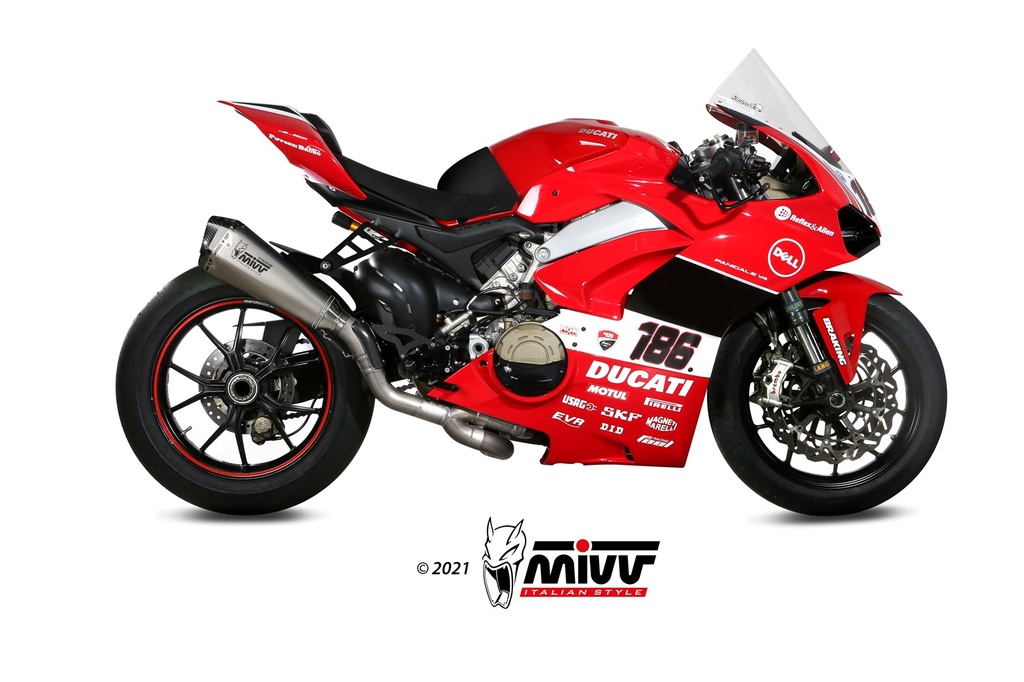 [R.DU.0003.SDRT] Mivv Full system 2x1 Delta Race Full titanium Ducati Panigale V4 2018-22