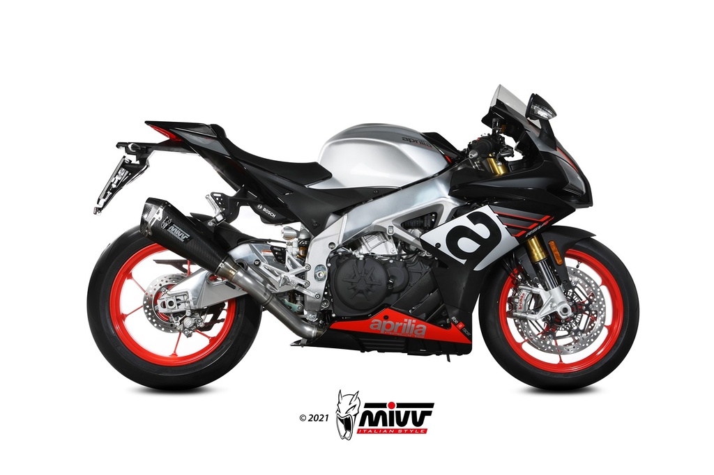 [A.016.LDRC] Mivv Slip-On Delta Race carbono Aprilia RSV4 2017-20