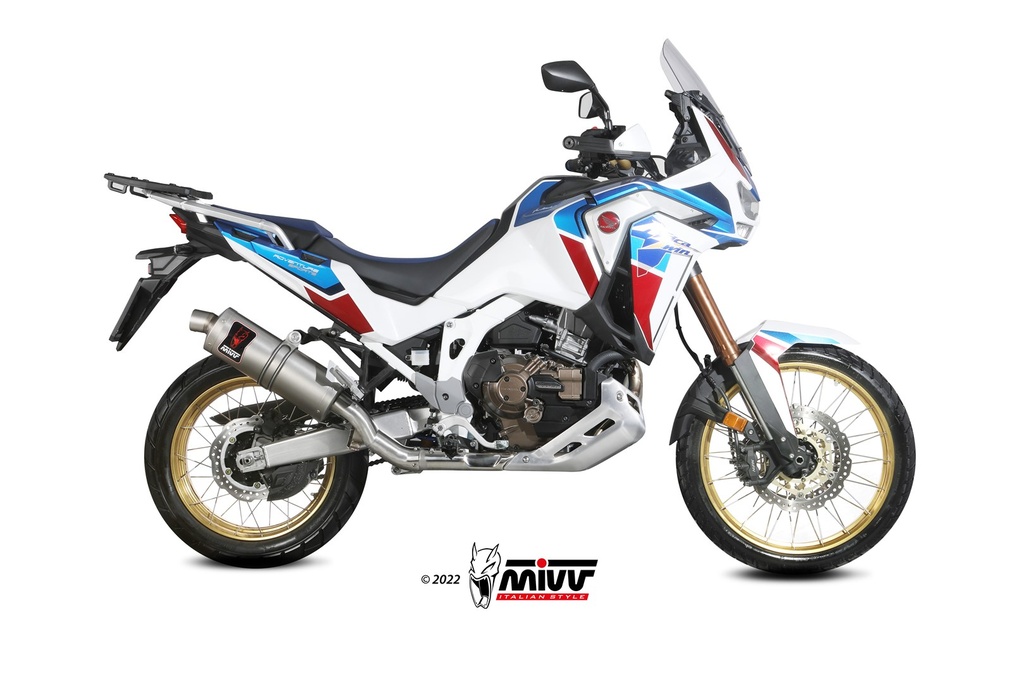 [H.079.LEKX] Mivv Slip-On Dakar St. Steel Honda CRF 1100 L Africa Twin 2020-24