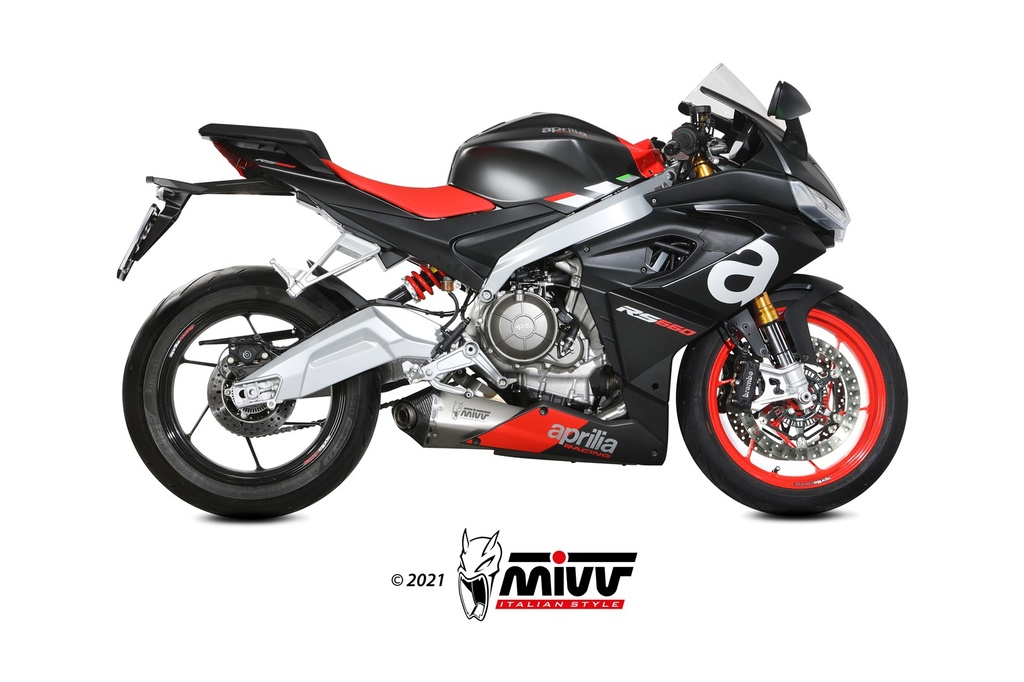 [A.014.LDRX] Mivv Full system 2x1 Delta Race St. Steel Aprilia RS 660 2020-24 / Tuono 660 2021-23