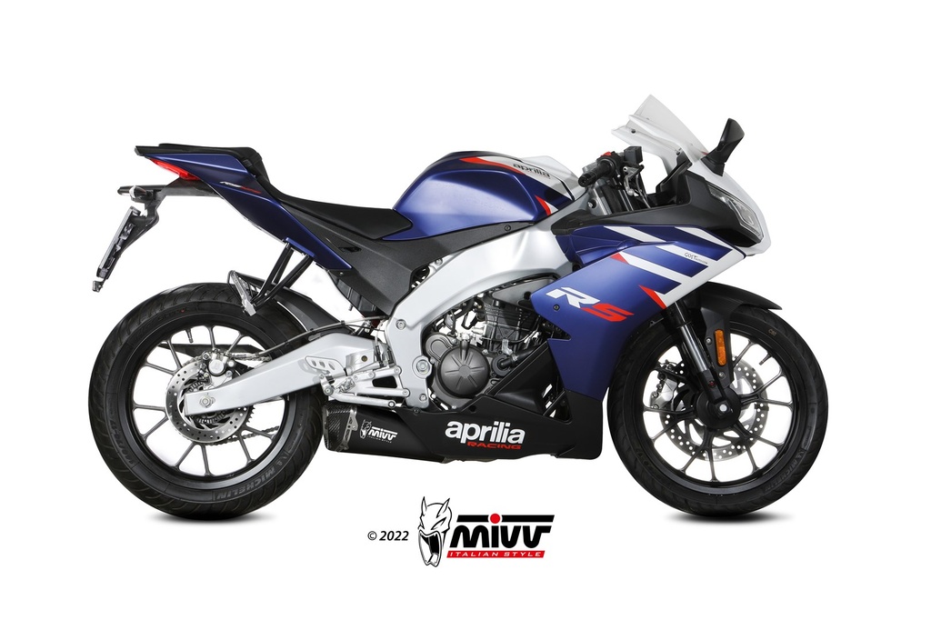 [A.018.LDRB] Mivv Full system 1x1 Delta Race black Aprilia RS 125 2021-24