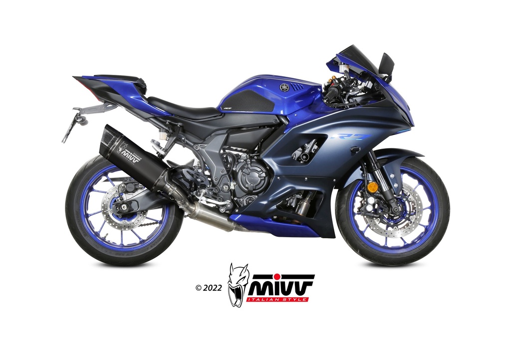 [Y.071.LR1TB] Mivv Full system 2x1 SR-1 black titanium Yamaha YZF R7 2022-24