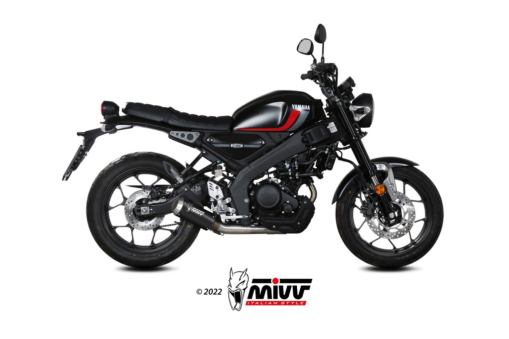 [Y.075.SM3B] Mivv Full system 1x1 MK3 black Yamaha XSR 125 2022-24