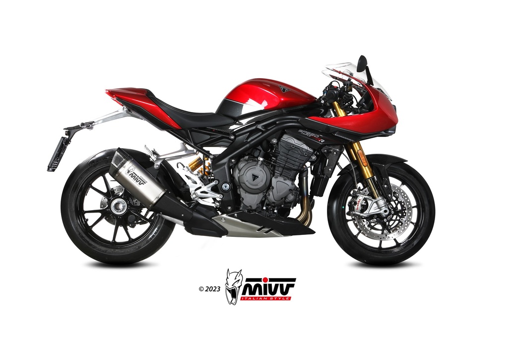 [T.025.LR1T] Mivv Slip-On SR-1 titanium Triumph Speed Triple 1200 RR / RS 2021-24