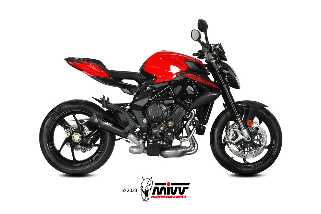 [V.004.SC5B] Mivv Slip-On X-M5 black MV Agusta Brutale 800 / RR 2017-24