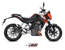 Mivv Full system 1x1 GP carbon con tapa carbono KTM 125 Duke 2011-16 / 200 Duke 2012-14