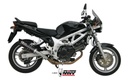 Mivv Slip-On GP black con tapa carbono Suzuki SV 650 1999-02