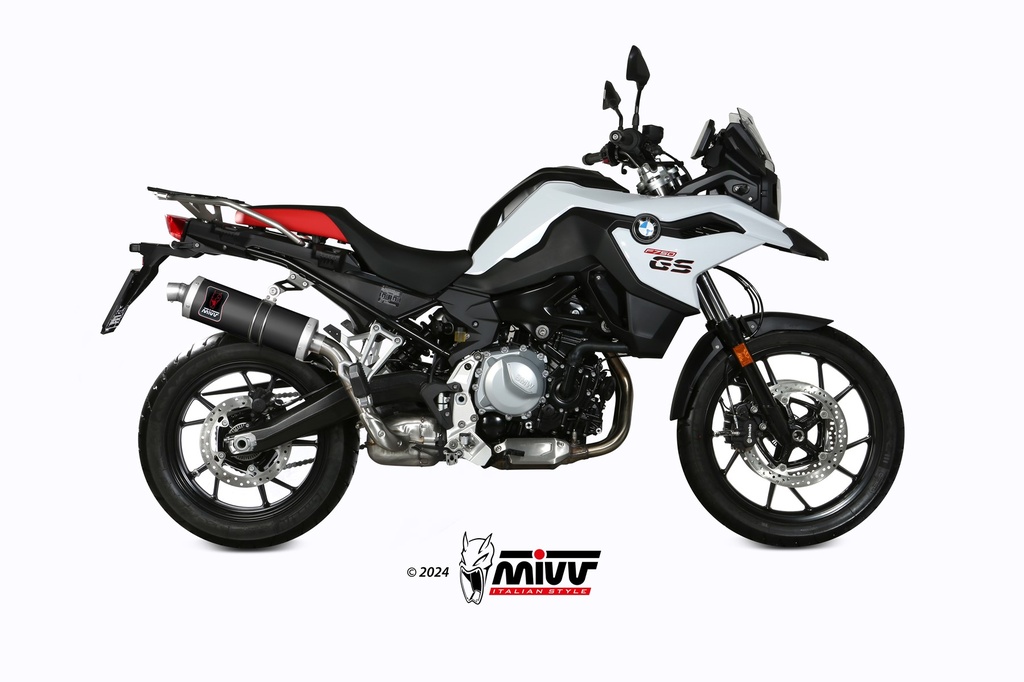 [B.033.LDKB] MIVV SLIP-ON DAKAR BLACK BMW F 750 GS / F 850 GS 2018-24