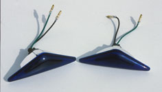 [9105BU011] Blue triangular mini repeaters with light bulbs (complementary indicators) 