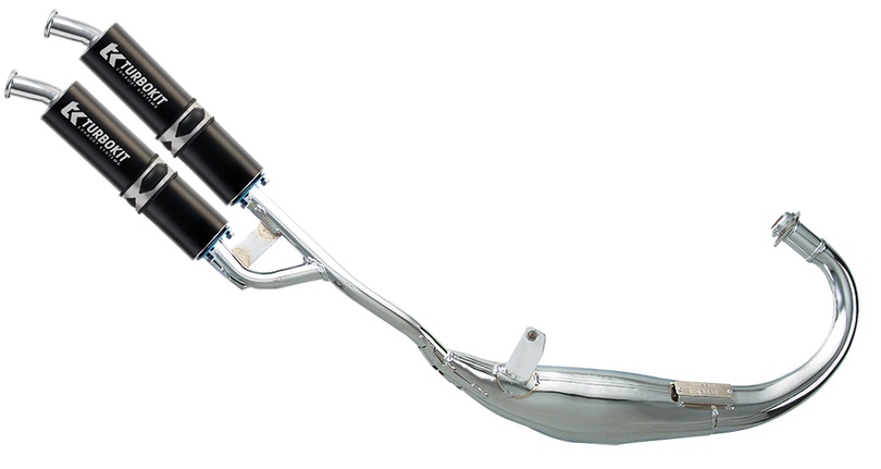 [H10027-2S] EXHAUST GILERA EAGLET 50 (CHROME - HOMOLOGATED)