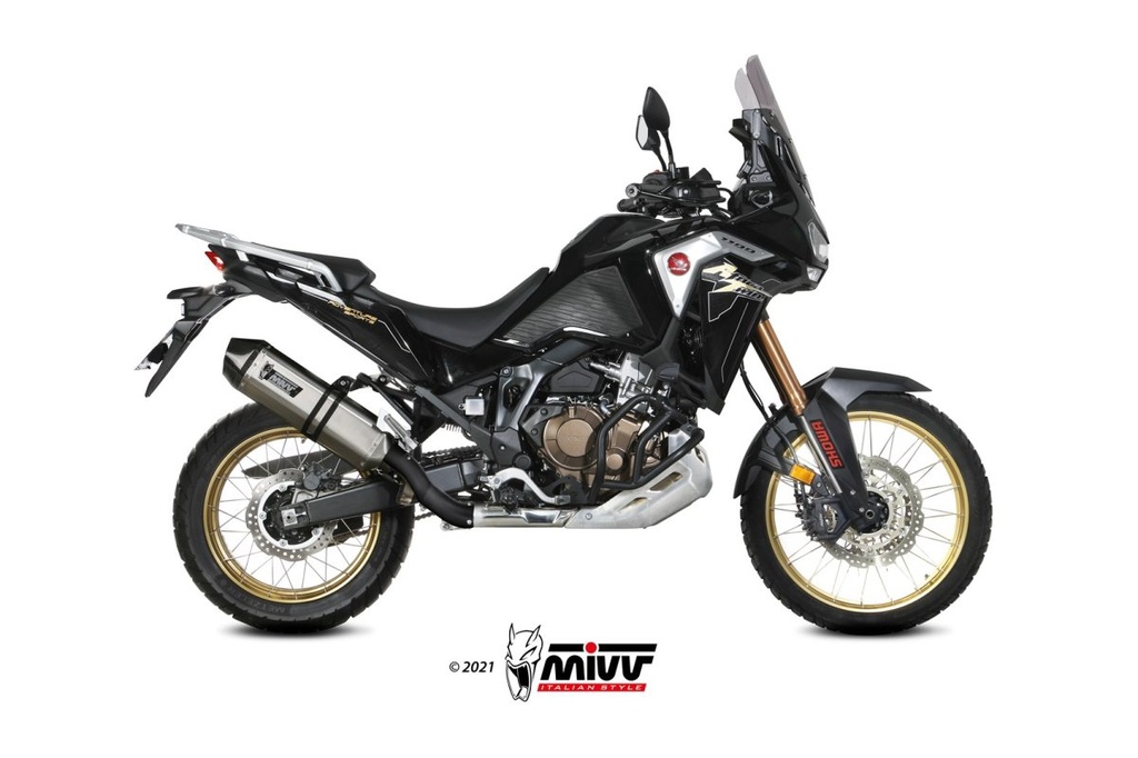 [H.079.LRX] TUBO DE ESCAPE MIVV SLIP-ON SPEED EDGE ST. STEEL WITH CARBON CAP HONDA CRF 1100 L AFRICA TWIN 2020-22