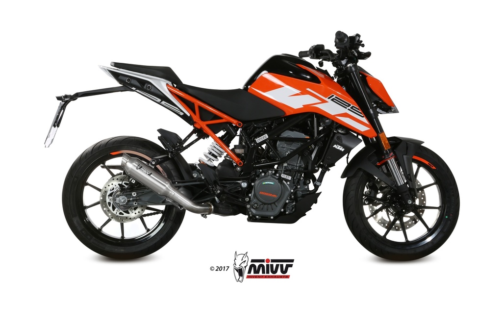 [KT.019.LM2] TUBO DE ESCAPE MIVV SLIP-ON M2 ST. STEEL KTM 125/390 DUKE / RC 125/390 2017-20